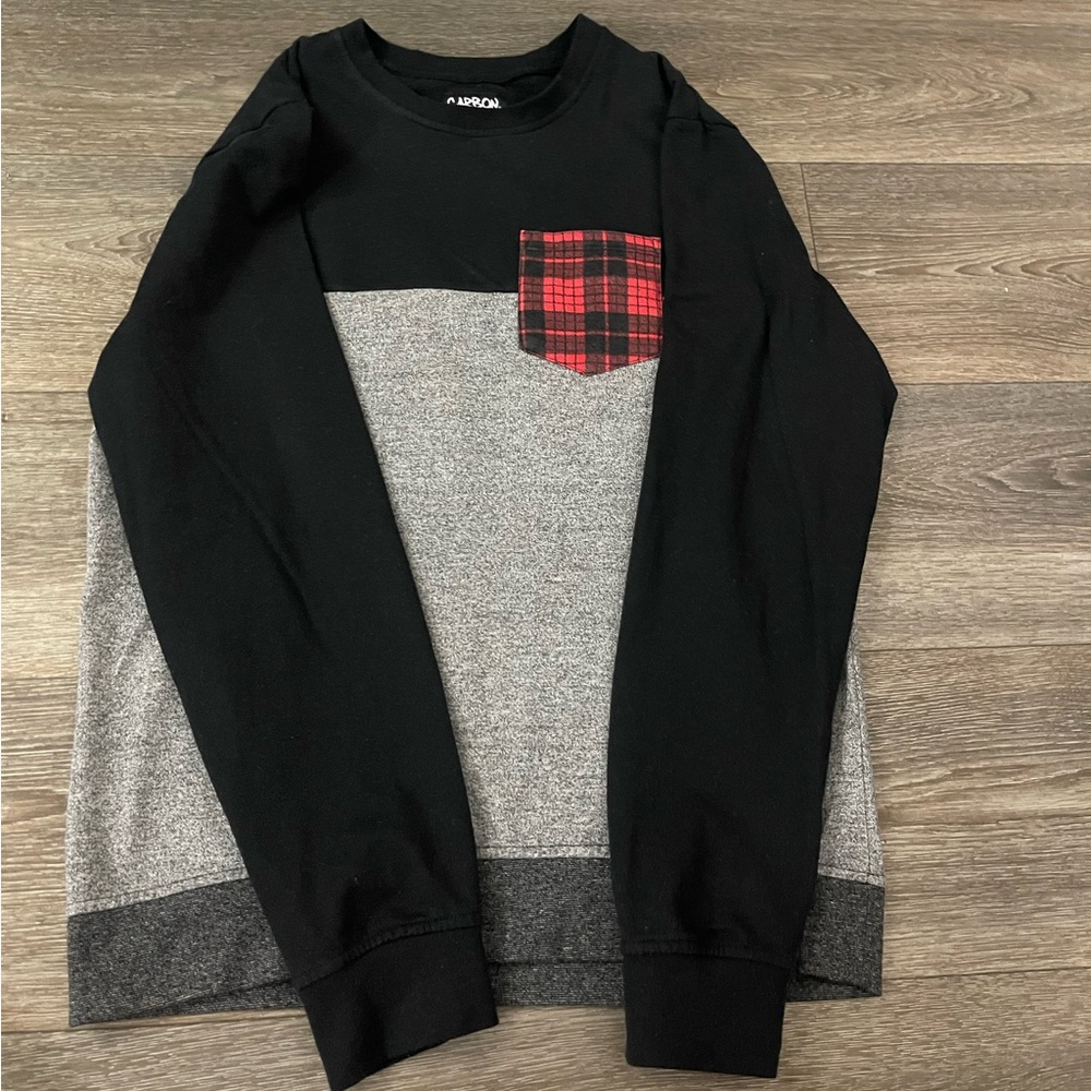 Plaid pocket sweater